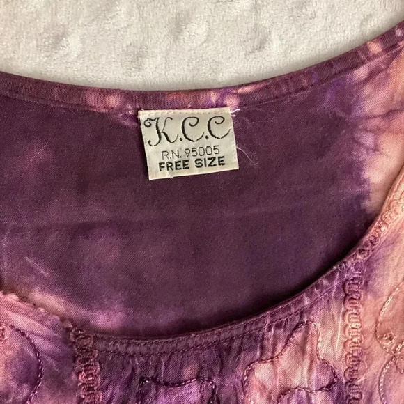 KCC Purple And Pink Tie Dye Sleeveless Dress - Picture 2 of 6